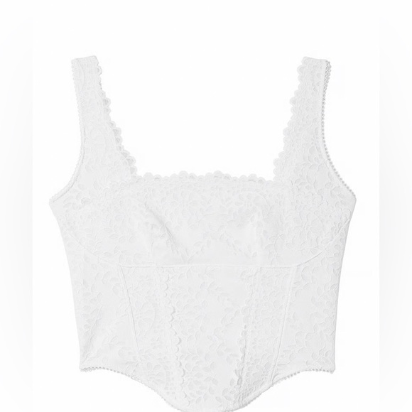 NWT Victoria’s Secret PINK The Cinched Corset Top White/Ivory Size L DD - Picture 2 of 13